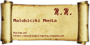 Malobiczki Menta névjegykártya